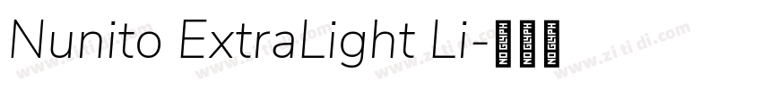 Nunito ExtraLight Li字体转换